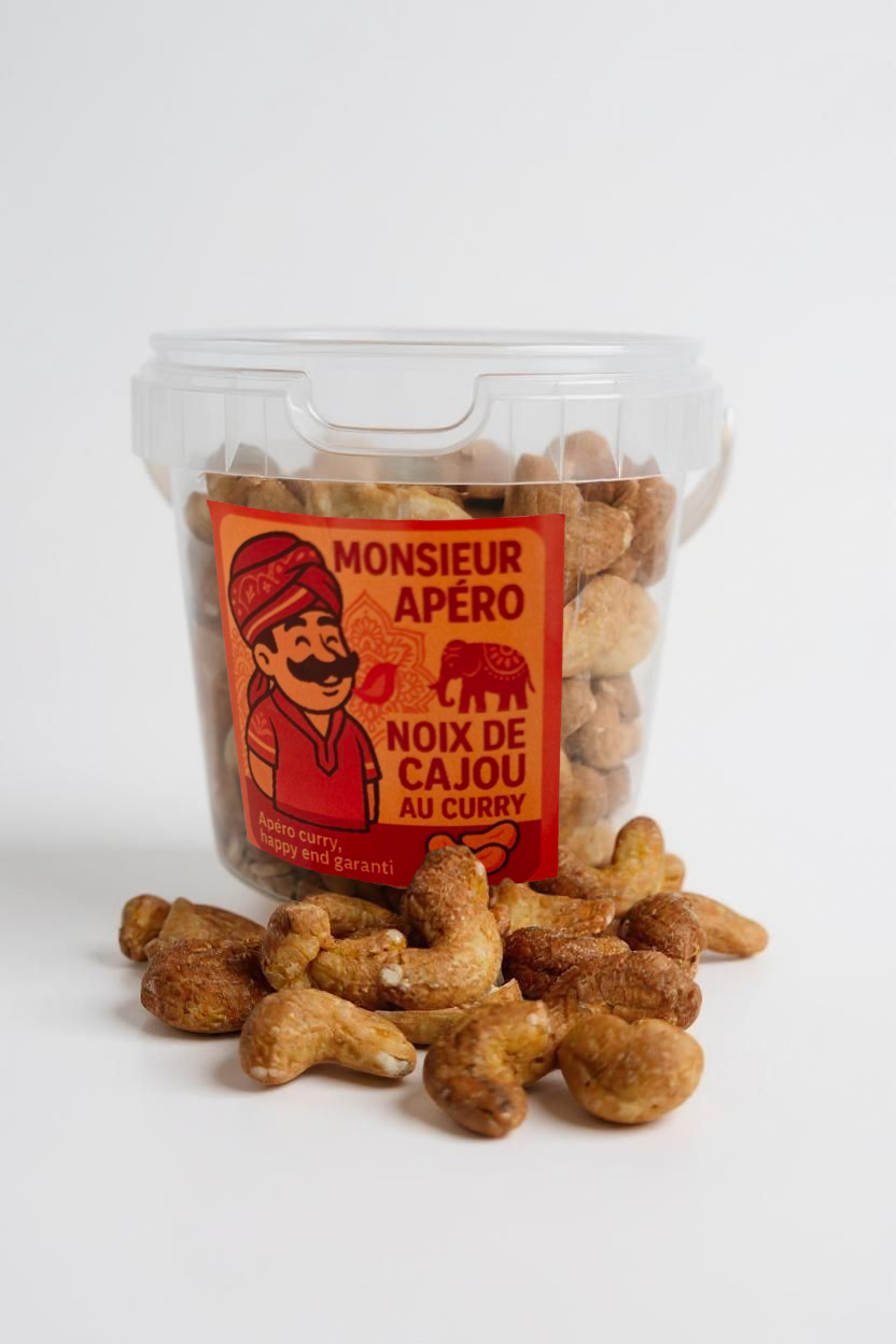 Noix de Cajou aromatisées au Curry