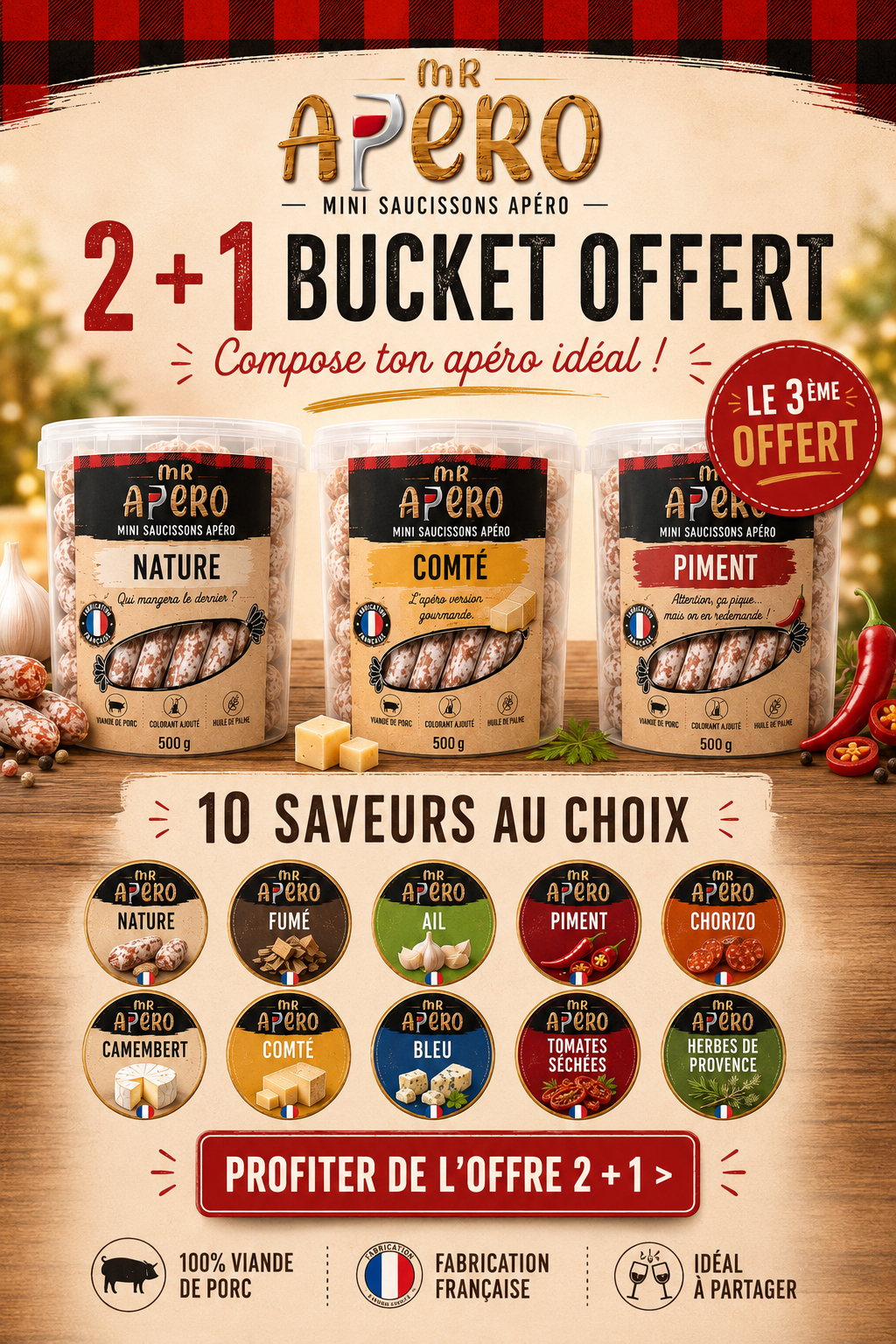 COMPOSE TON OFFRE 2 + 1 BUCKET 500 GR