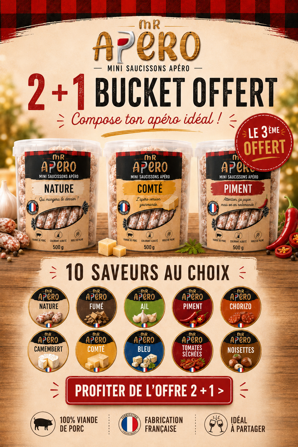 BUCKET 500 GR 2 + 1