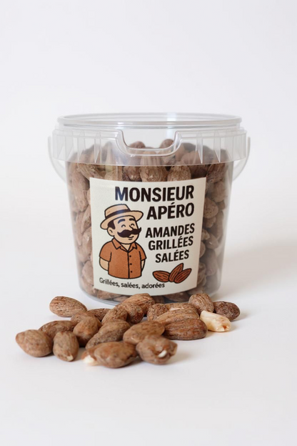 Amandes grillées à sec et salées