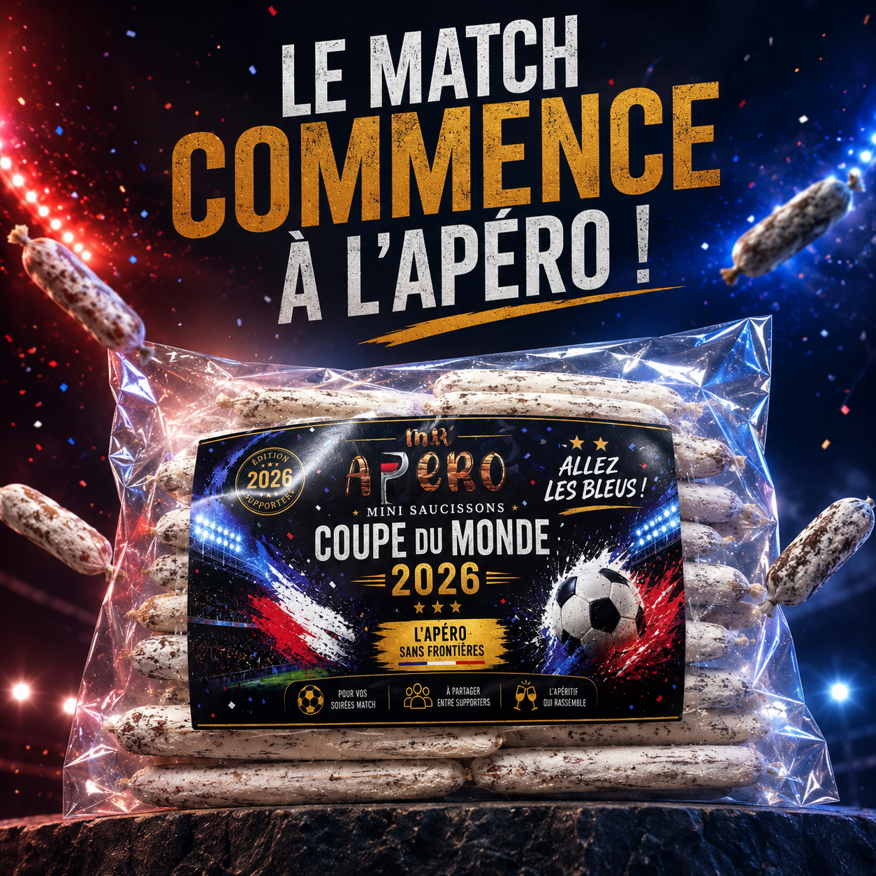 Sachet 1KG Maxi stick 40gr SPÉCIALE COUPE DU MONDE